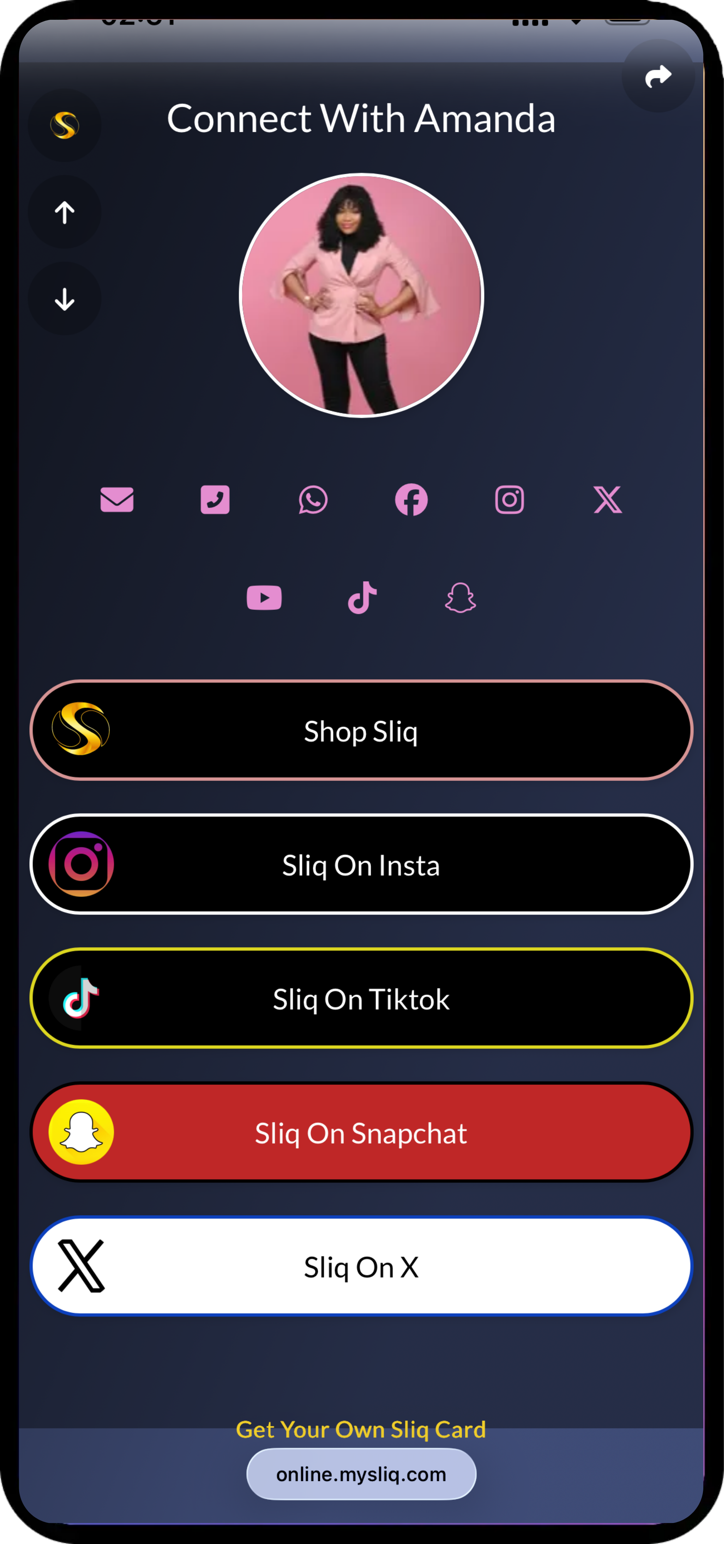Screenshot of Sliq page examples